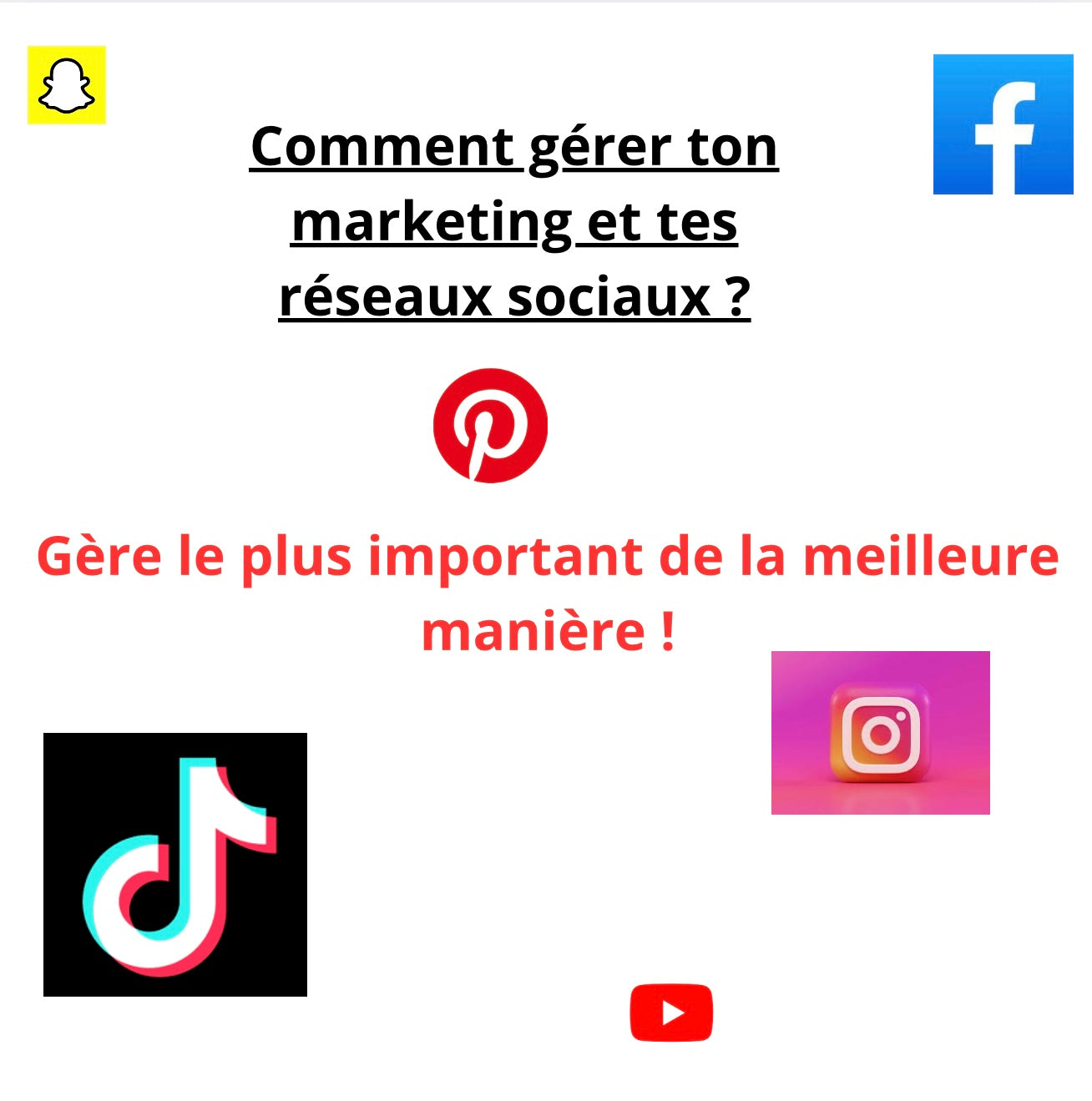 Gestion du marketing et de tes réseaux sociaux